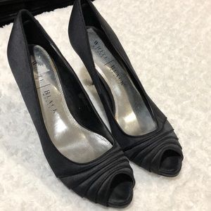 Formal Black Peep Toe Heels